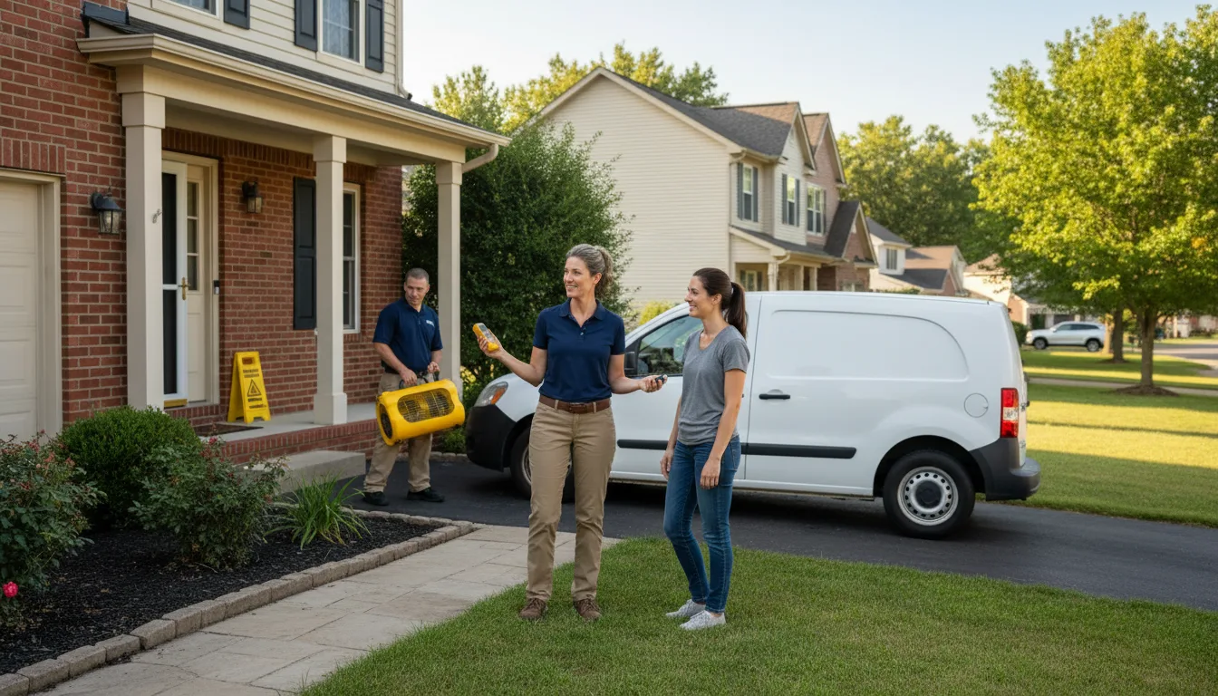 Residential water damage restoration in Pearl, MS